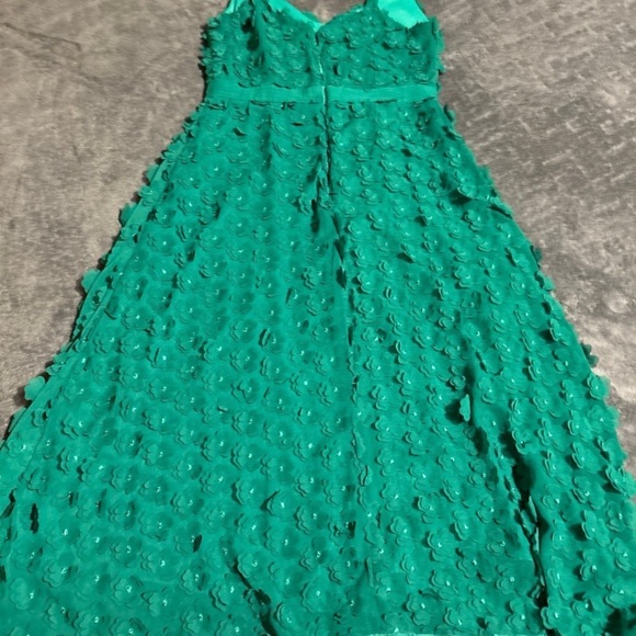 Anthropologie Eva Franco Hanya Textured Green Dress Size 0 Textured embellishmen - Picture 5 of 6
